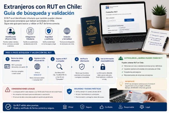 Extranjeros con RUT en Chile: Guía de búsqueda y validación